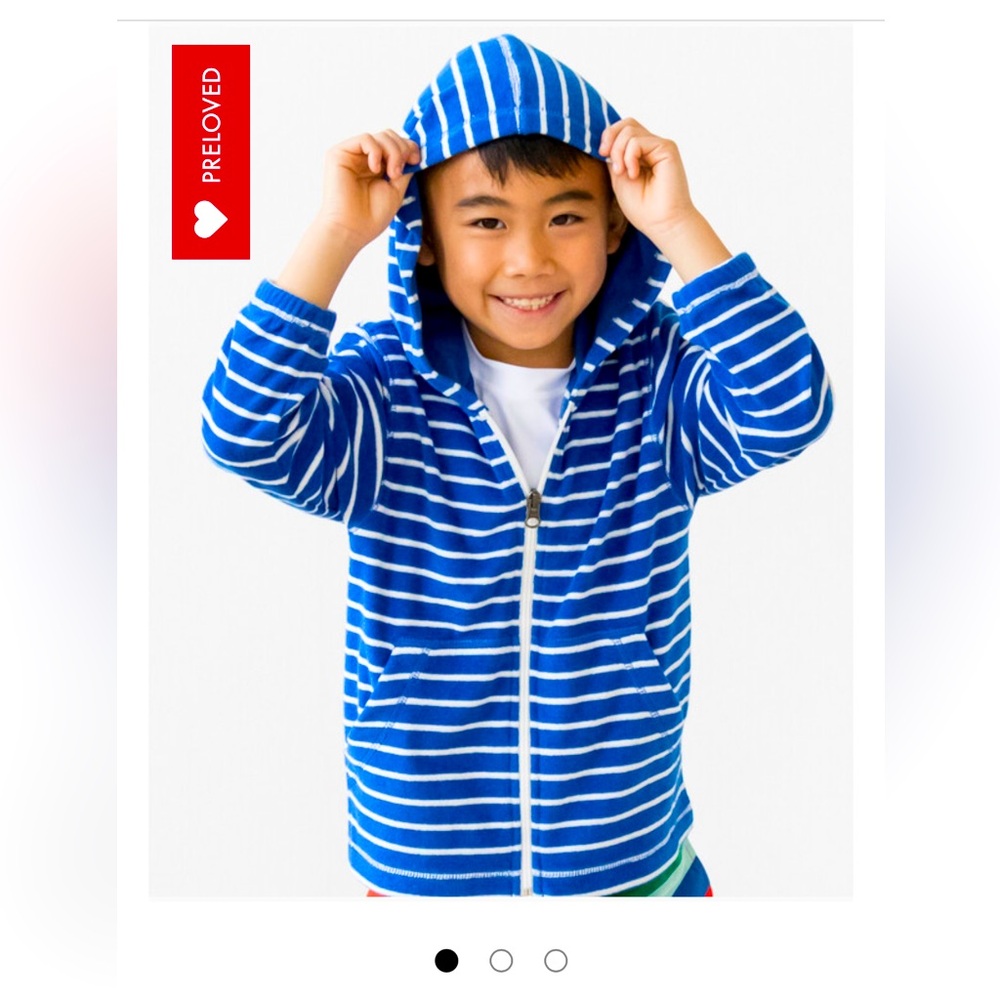 Hanna Andersson Striped Hoodie in Sunsoft Terry